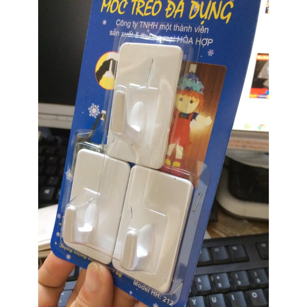 Móc dán tường(vỉ 3c) chịu lực 3,5kg siêu dính