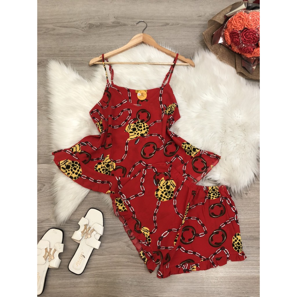 Bộ đùi lụa 2 dây thời trang