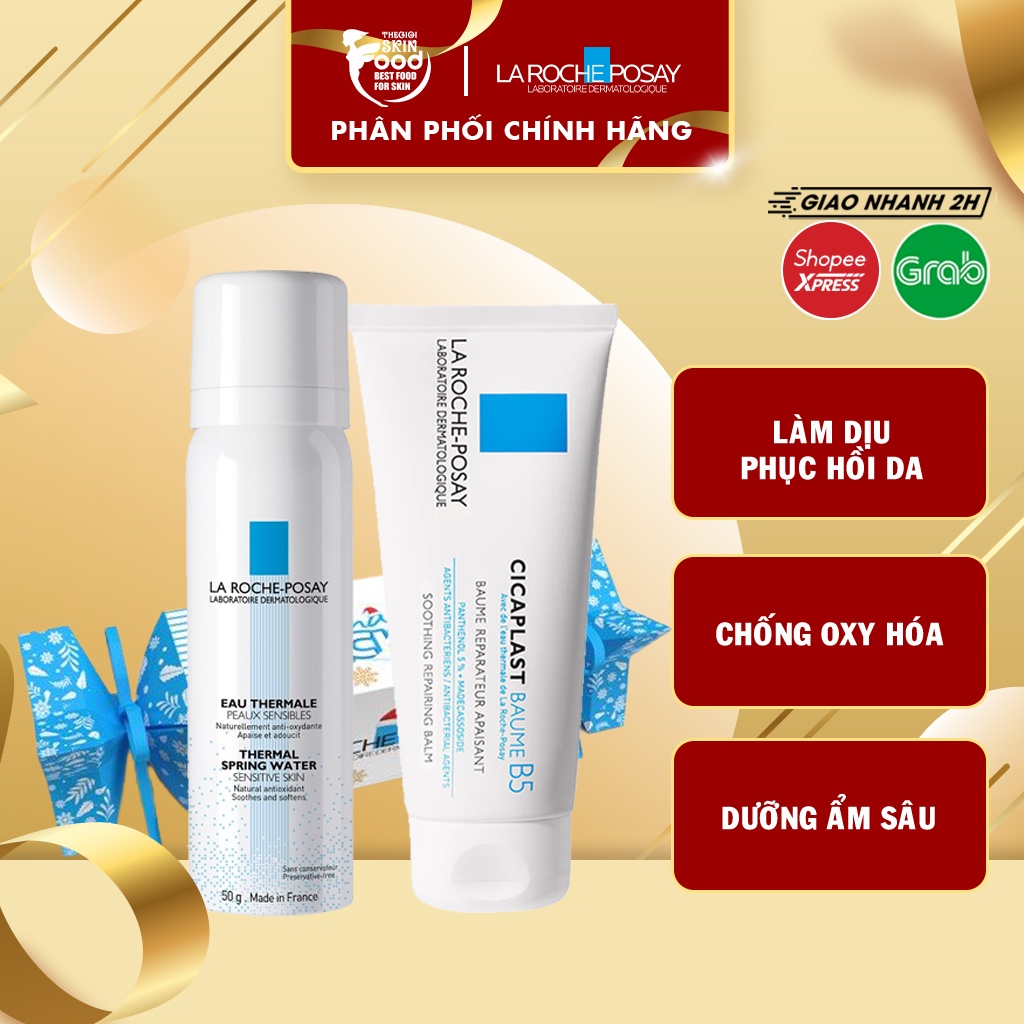 [2 Items] Bộ Đôi La Roche-Posay X'mas Cracker (Cicaplast Baume B5 Soothing Balm 40ml + Thermal Spring Water 50ml)