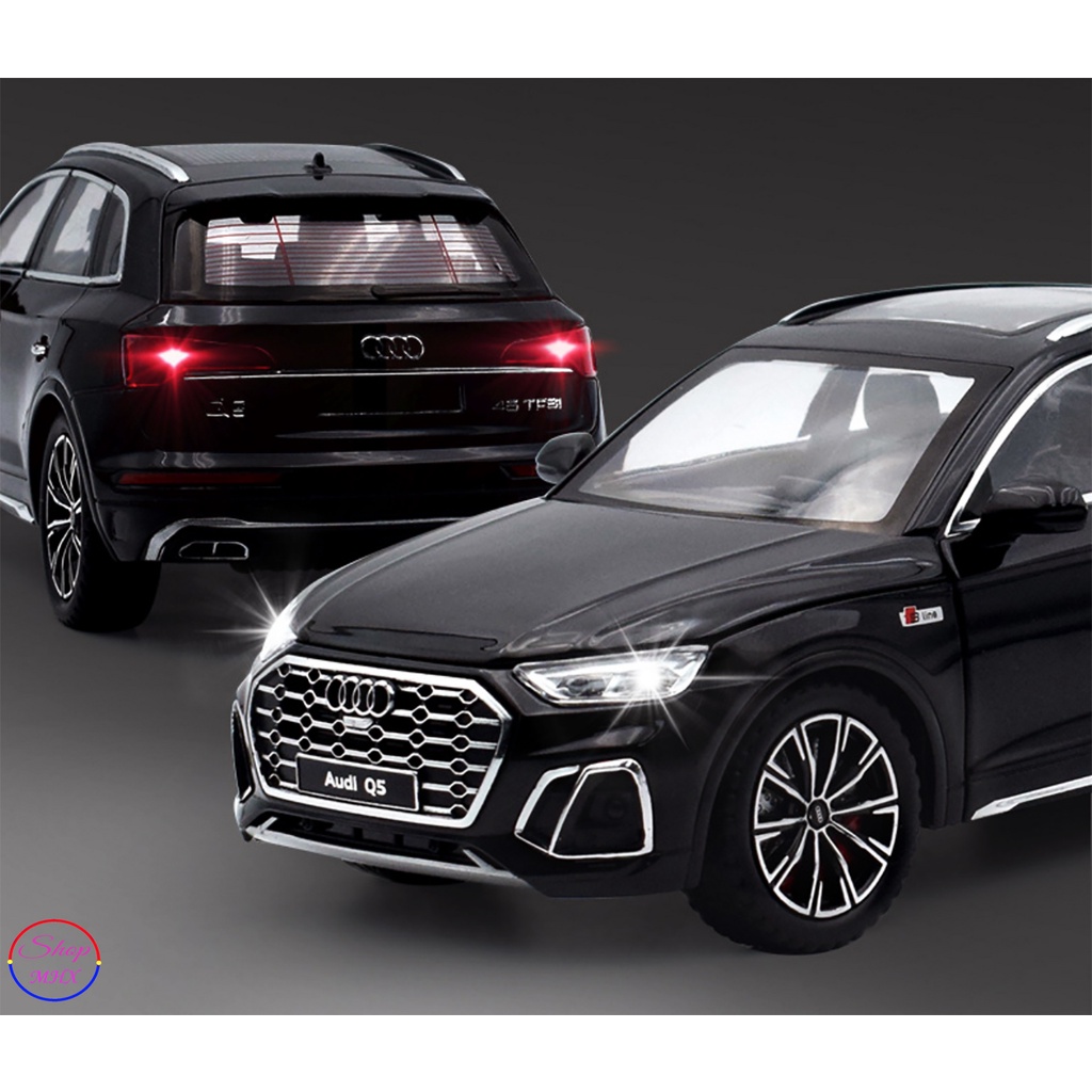 Xe mô hình sắt Audi Q5 TẶNG KÈM BIỂN SỐ tỉ lệ 1:24 hãng Newao 2 màu
