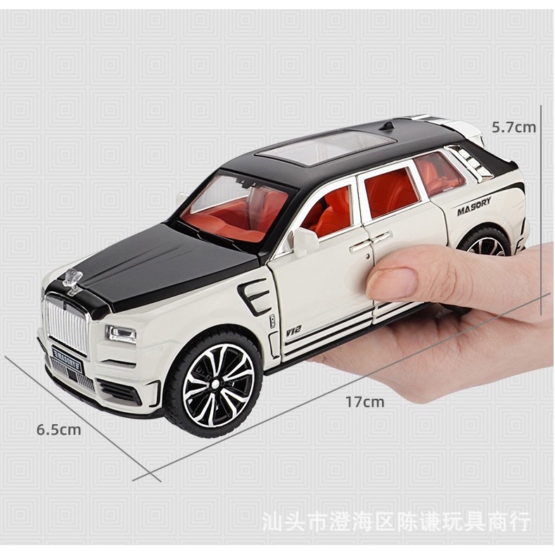 Mô hình kim loại siêu phẩm Rolls Royce Cullinan Mansory tỷ lệ 1:32