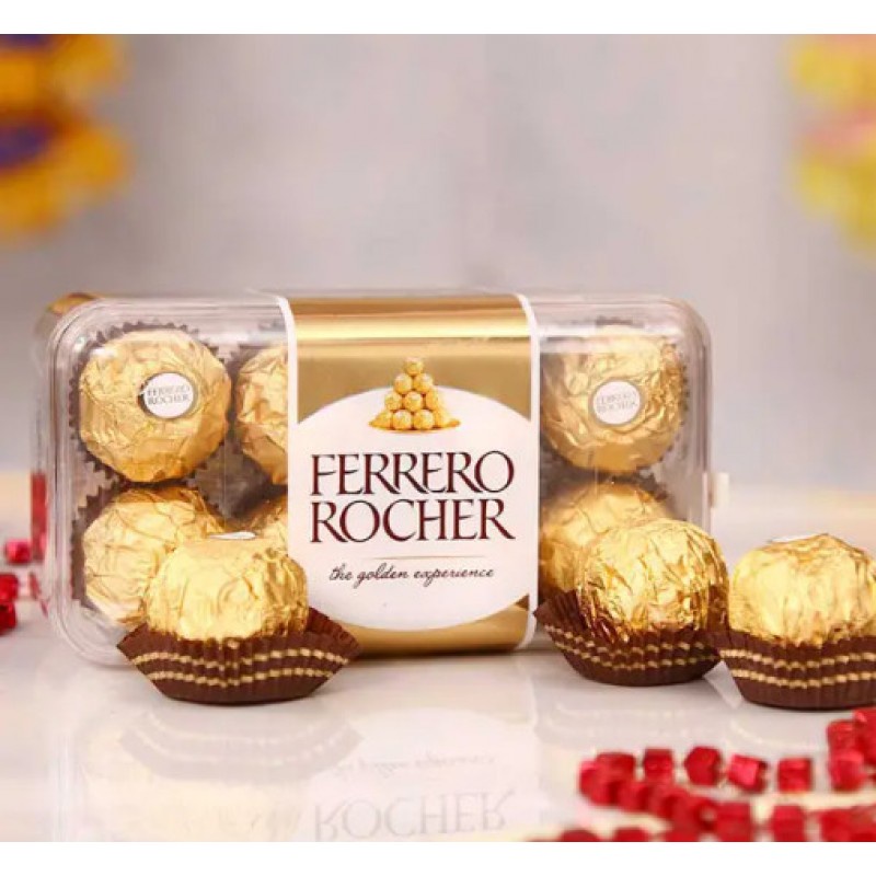 Kẹo Socola Kem Hạt Dẻ Ferrero Rocher Đức 16 viên vàng Đức (Hàng ngoại mới nhất tháng 9 - Luôn có số lượng lớn)