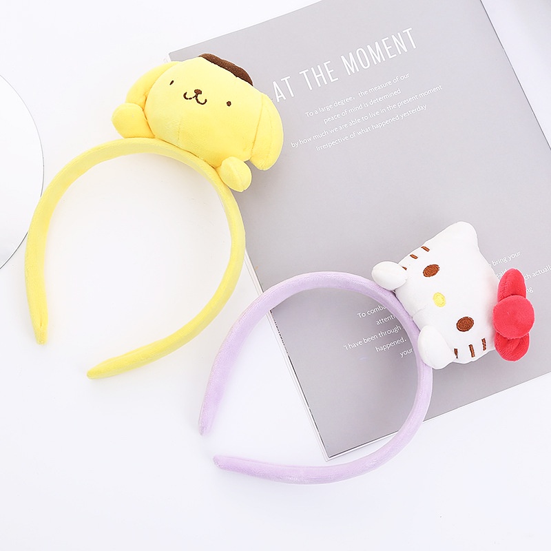 Băng Đô Cài Tóc Hình Tai Thỏ / Hổ / Mèo Hello Kitty Ngọt Ngào Cho Nữ