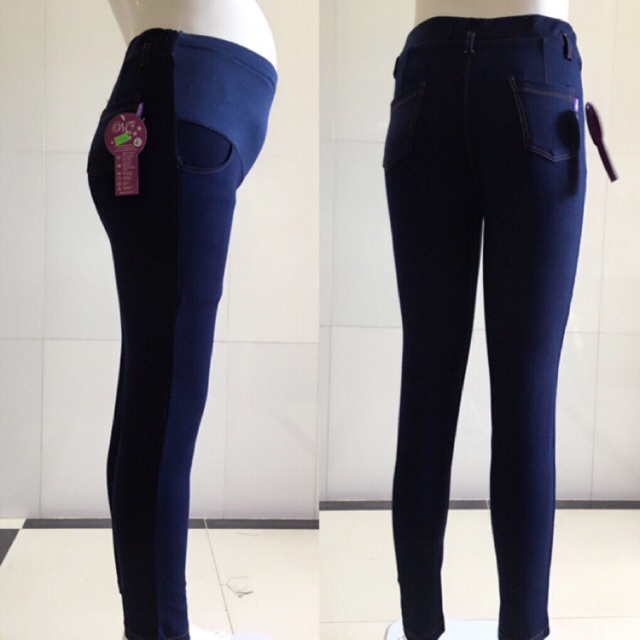 quần legging giả jean bầu