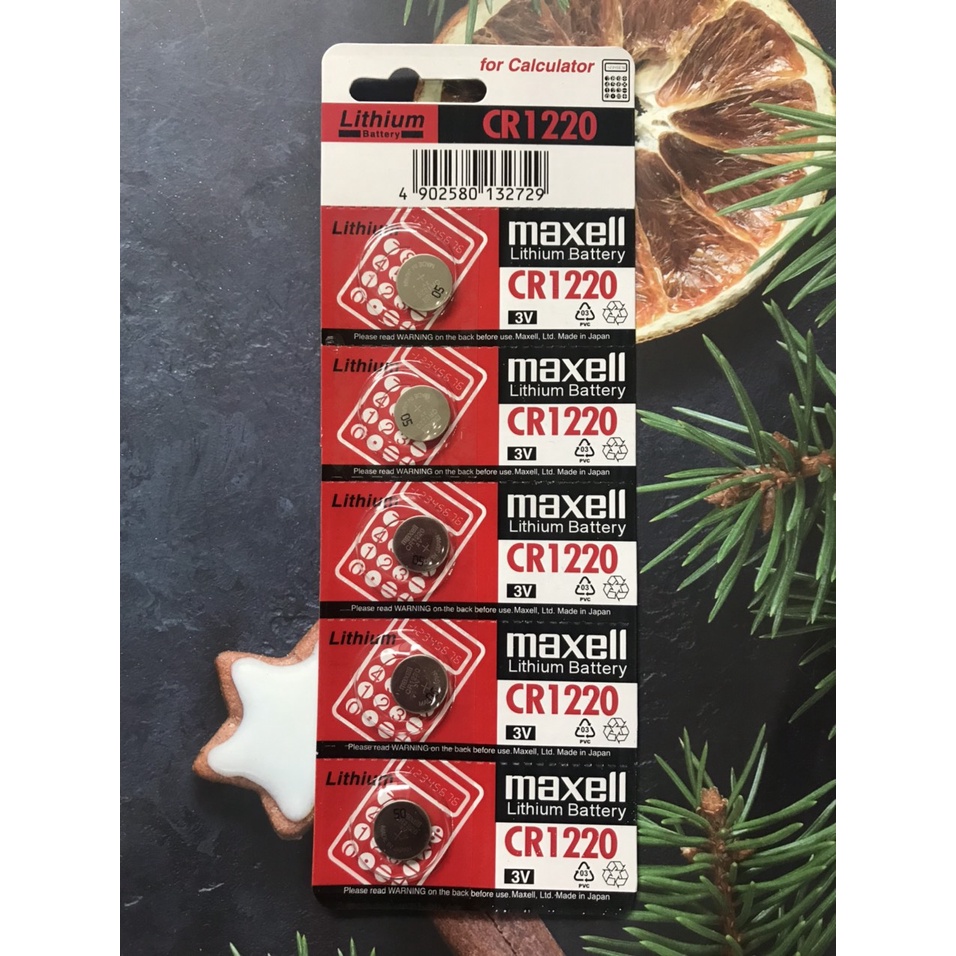 Vỉ 5 Viên Pin Maxell CR2032 / CR2025 / CR2016 / CR1632 / CR1616 / CR1220 / CR1216 / CR1620 MAXELL Lithium - Chính Hãn