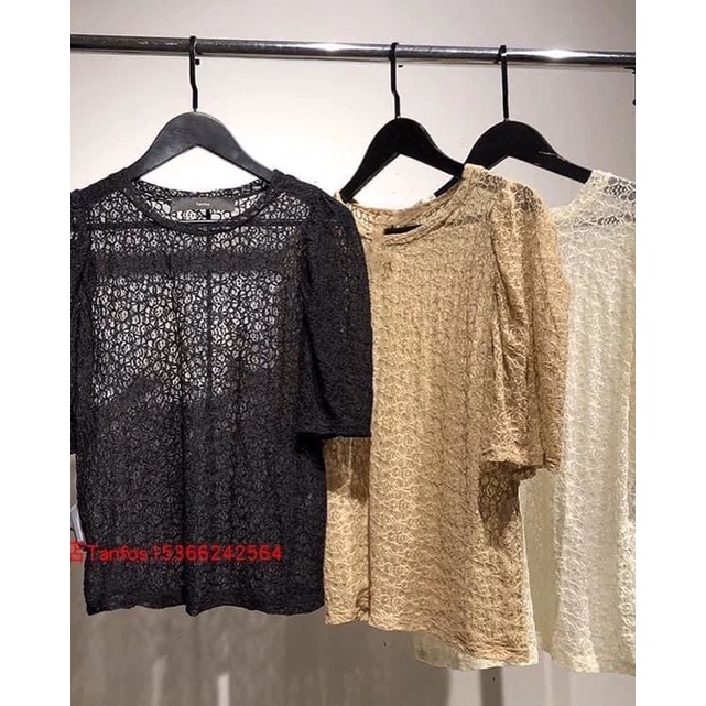 Áo ren mềm zara tay bồng
