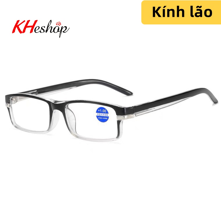 Kính đọc báo,kính lão cho nam nữ chống ánh sáng xanh,hàng nhập khẩu Nhật Bản, gọng vuông bằng nhựa thông siêu bền mã 020