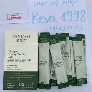 (hàng chuẩn)-[Hộp 20 gói] Mặt nạ ngủ dạng thạch collagen YANJIAYI chính hãng ( nâng cơ/dưỡng trắng/khóa ẩm/cấp nước )