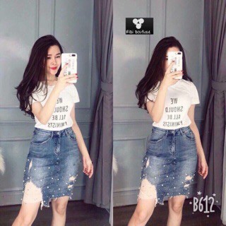 CHÂN VÁY JEANS CO GIÃN LOẠI 1