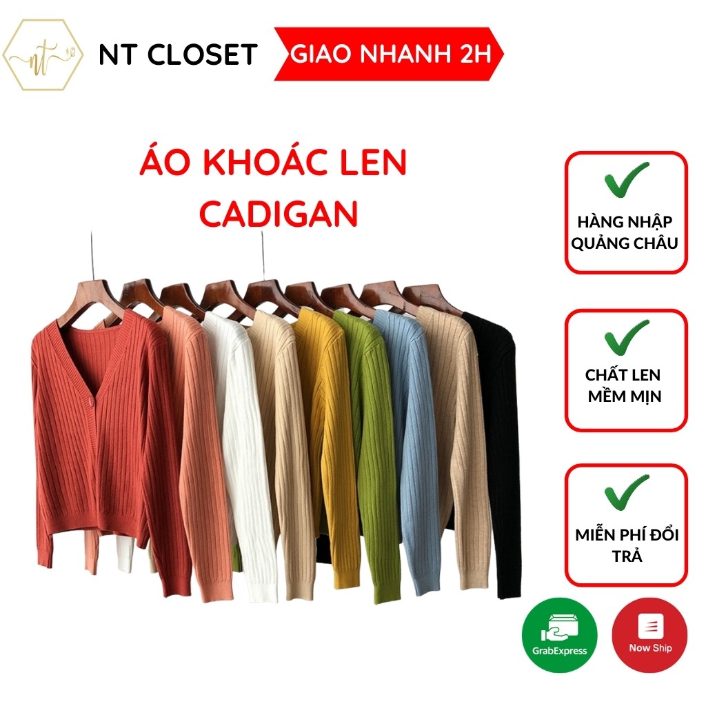 Áo len CARDIGAN 3 nút hàng QUẢNG CHÂU❤ Áo khoác len dệt kim