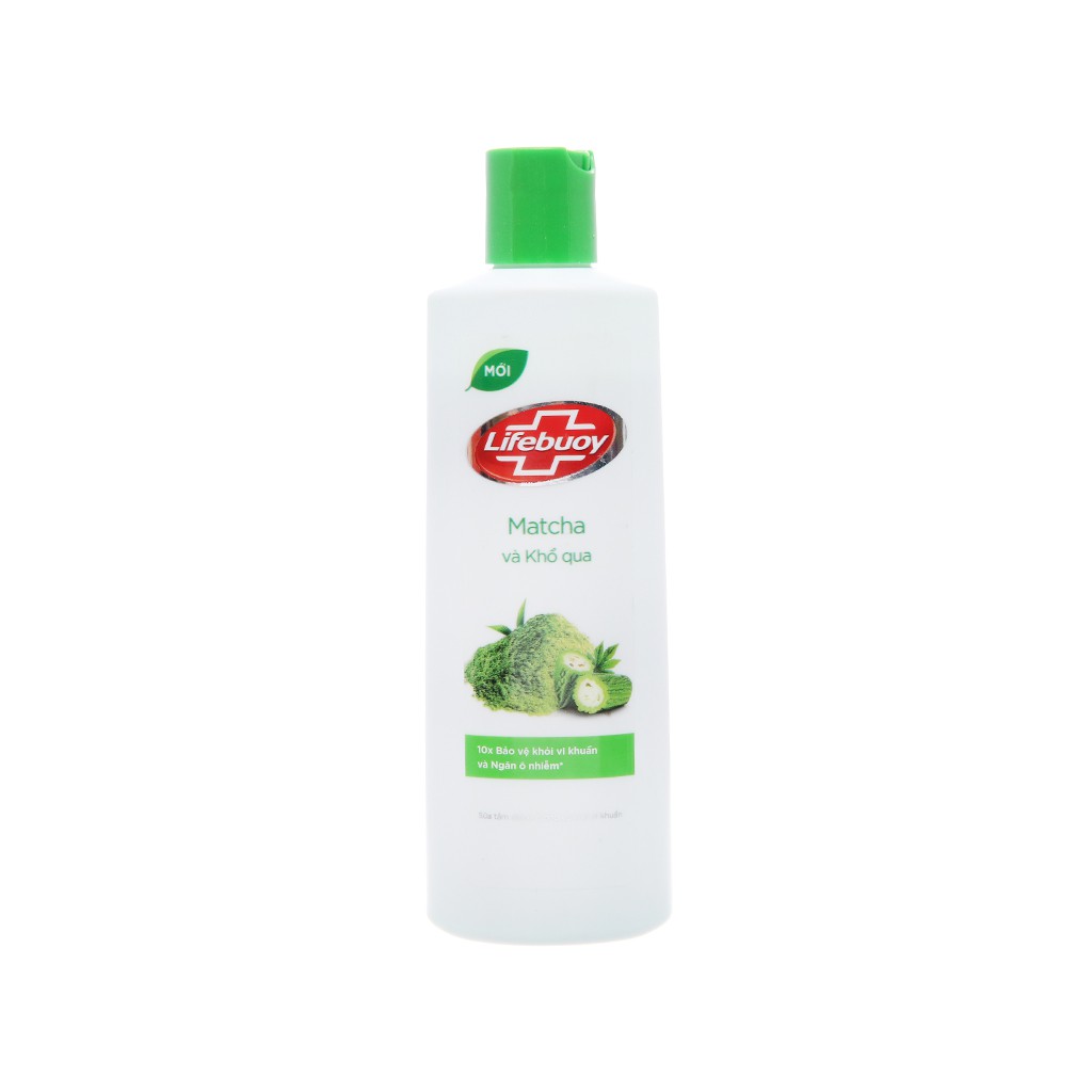 Sữa tắm detox bảo vệ khỏi vi khuẩn Lifebuoy Matcha và khổ qua 245ml