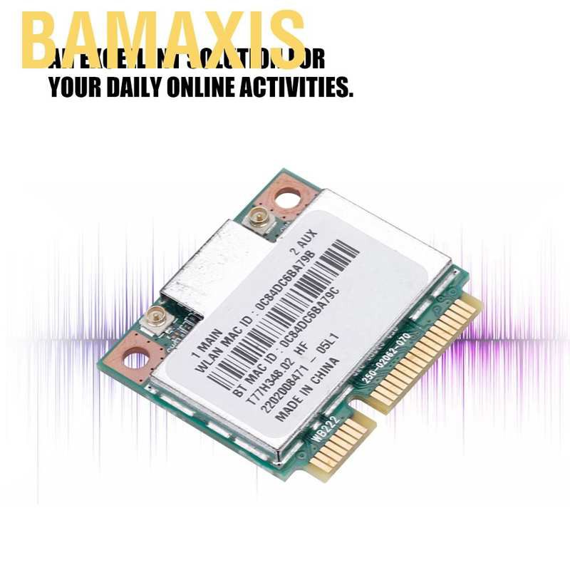 Card Mạng Bamaxis Pci-E 2.4g / 5ghz Ar5B22 300mbps Bluetooth 4.0