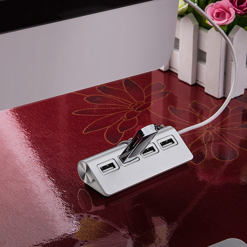 Thiết bị USB hub 4 cổng bằng nhôm cỡ 11inch bảo vệ cho Laptop