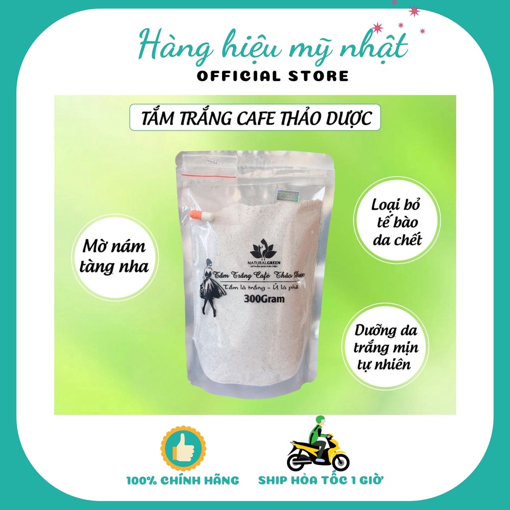Ủ TRẮNG CAFE (dùng cả face và body) . 300gr chính hãng vip