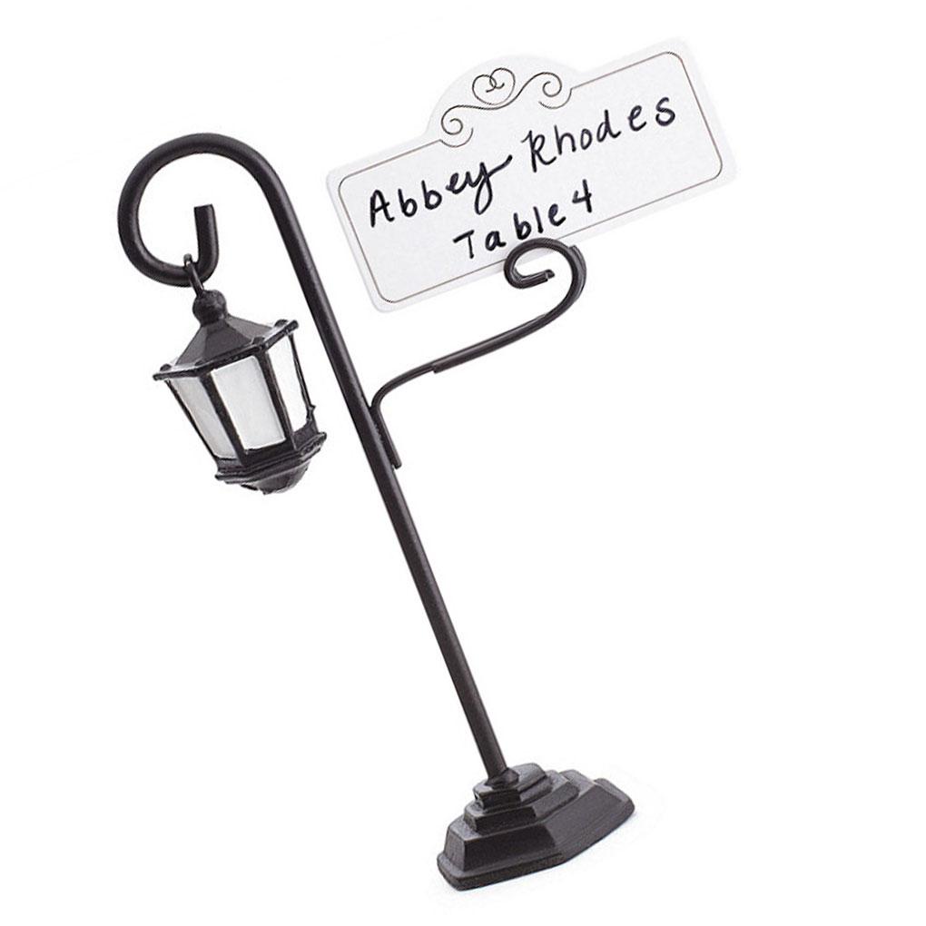 Giá Đỡ Thẻ Ghi Chú / Ảnh Để Bàn Hình Đèn Đường Độc Đáo Trang Trí Tiệc Cưới