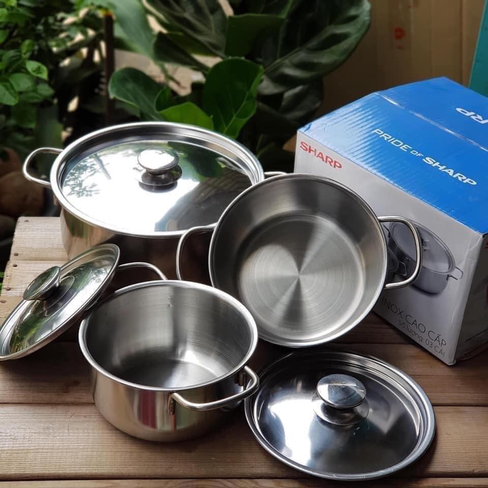 BỘ 3 NỒI SHAP INOX BẾP TỪ !!