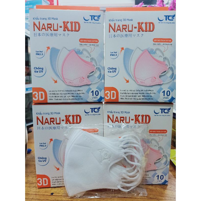 Khẩu Trang Trẻ Em 3D Naru-KID công nghệ Nhật Bản đã qua kiểm định Quatest 1 | BigBuy360 - bigbuy360.vn