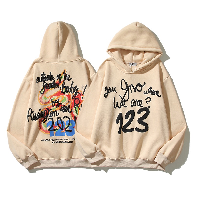 Áo Hoodie Cotton Plus Size Tay Dài RRR123 In Họa Tiết Da Rắn Cầu Vồng Dành Cho Nam Nữ