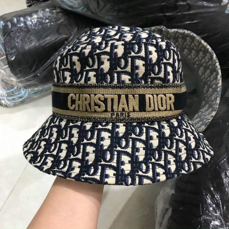 Mũ bucket Dior 2375 tai bèo vành nón cụp Unisex phù hợp nam nữ gắn Sticker