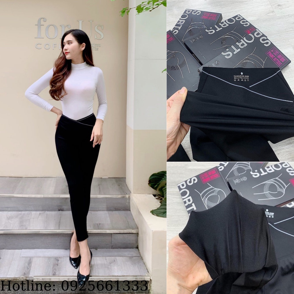 Quần Legging Nữ, Quần Legging Nữ Cao Vạt Chéo Nâng Mông Tôn Dáng, Quần Legging Nữ Tôn Dáng Hàng VNXK