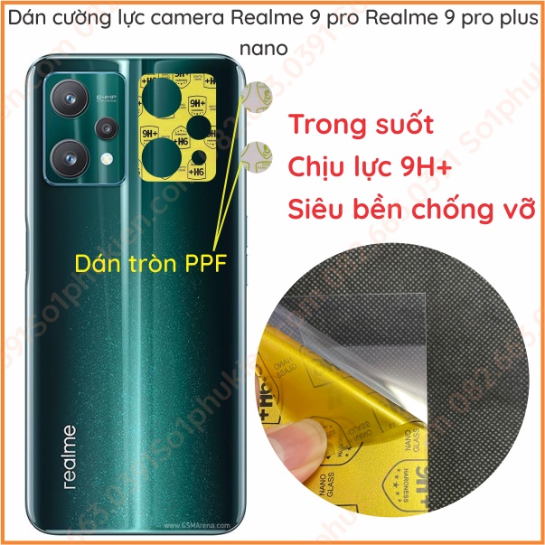Dán cường lực camera Realme 9 4G, Realme 9 pro , Realme 9 pro plus bảo vệ cam