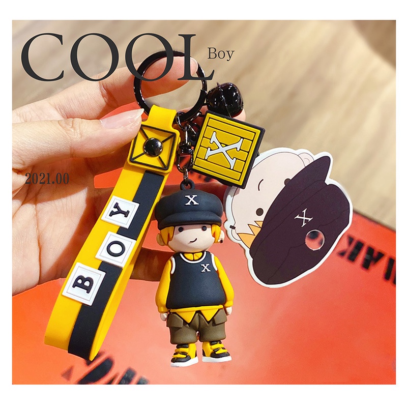 Móc khóa Jinnew X cool boy sành điệu cá tính xu hướng sáng tạo túi đi học mặt dây móc chìa khóa thời trang