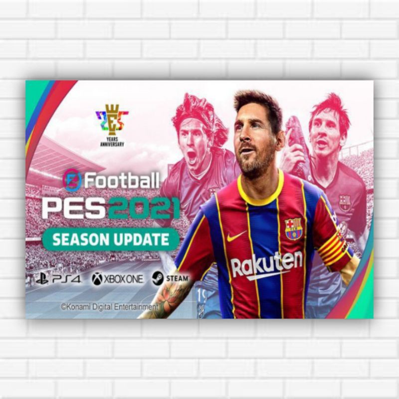 Áp Phích Treo Tường Hình Bóng Đá Pes 2021 / A3 Plus / No Không Khung