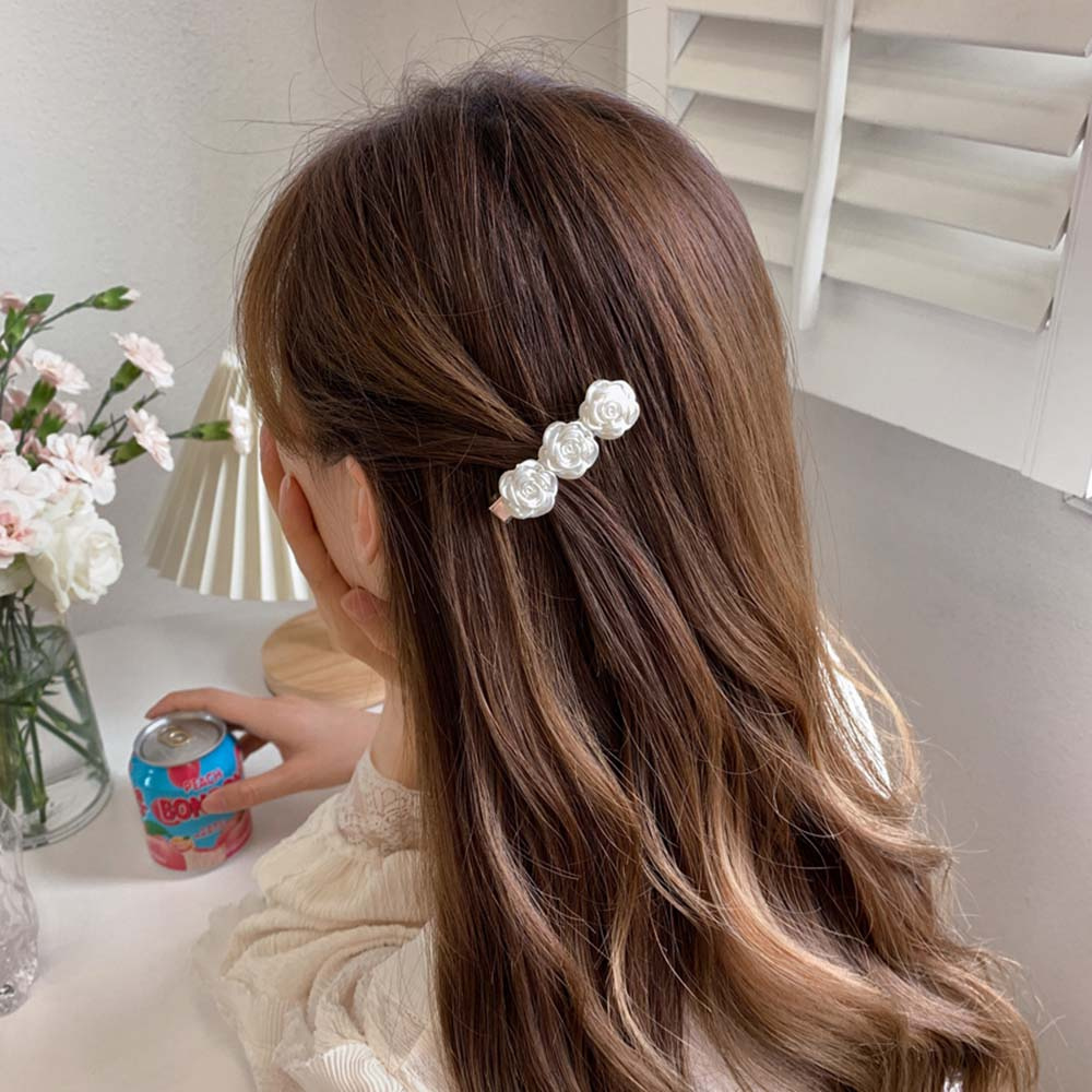 Kẹp Tóc Hoa Hồng Bằng Hợp Kim Acrylic Nhiều Màu Sắc Phong Cách Hàn Quốc Cổ Điển Thời Trang Cho Nữ