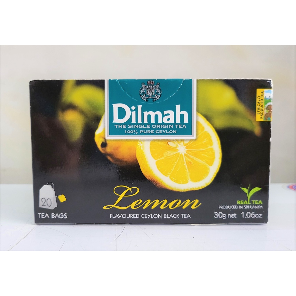 [Hộp 30g - LEMON] TRÀ ĐEN TÚI LỌC HƯƠNG CHANH [Sri Lanka] DILMAH Ceylon Black Tea
