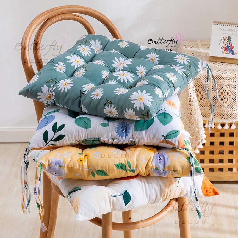 Đệm Ngồi Bệt, nệm ngồi bệt vải đũi Kiểu Nhật, trang trí trà sữa, cafe, trà tranh ( Size 40cm x 40cm )