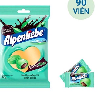 Gói Kẹo Alpenliebe Choco Mint Chocomint vỏ bạc hà nhân socola cực ngon