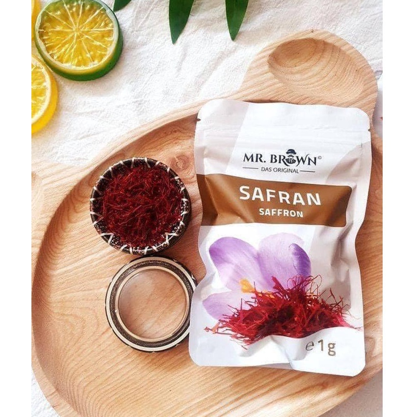 Nhụy hoa nghệ tây -1.0 Gr Saffron Mr.Brown⚡HÀNG ĐỨC⚡Giúp bạn có một tinh thần khoẻ mạnh một trạng thái minh mẫn để bắt đ