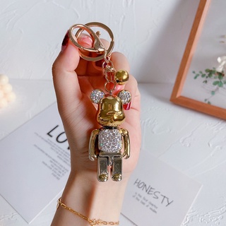 Móc khoá gấu đính đá siêu sáng