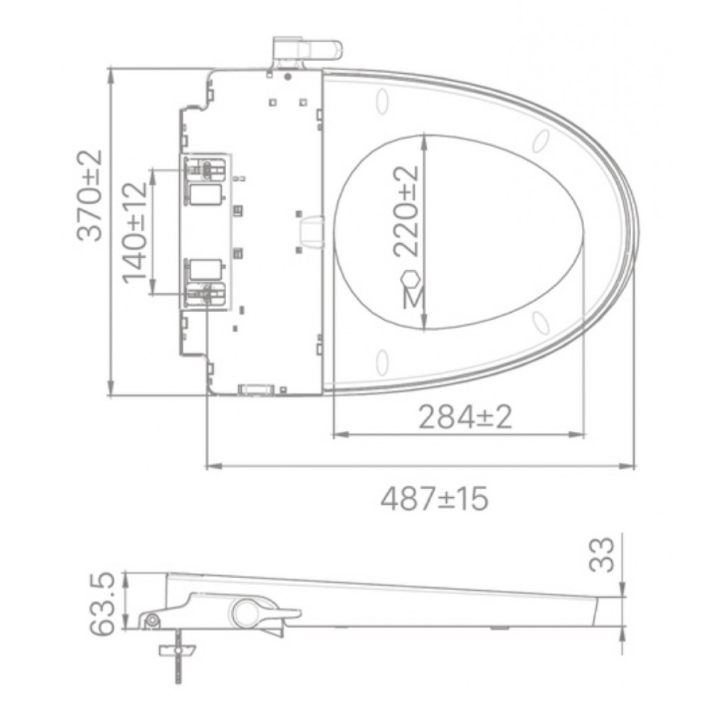 Nắp bồn cầu thông minh Inax S32, nắp bồn cầu rửa cơ không dùng điện