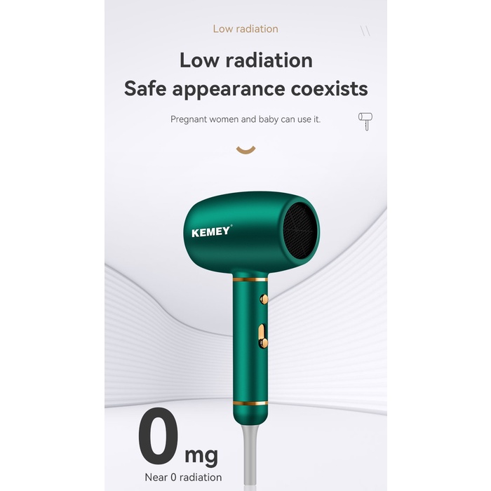 Máy Sấy Tóc Nóng Lạnh Chuyên Nghiệp 3 Tốc Độ Sấy Kemey Km 8228