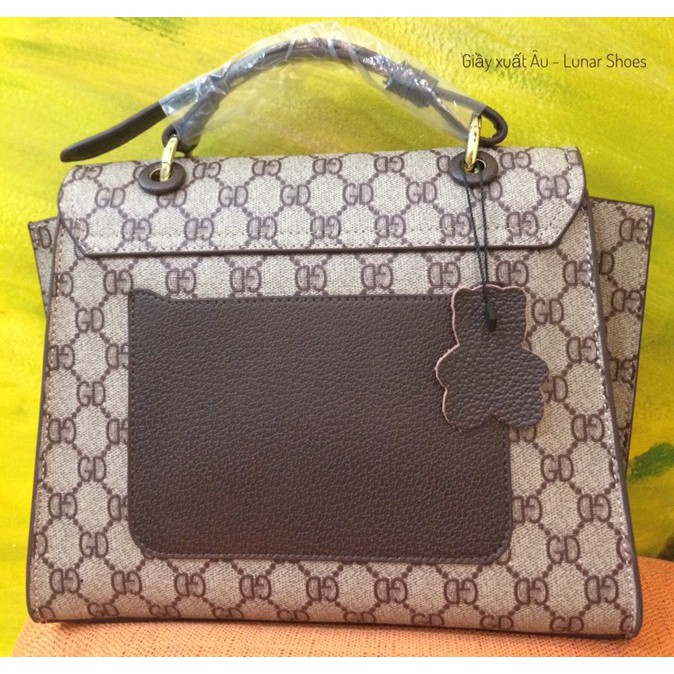 SALE T59 Túi xách nữ G siêu VIP size 25 màu nâu