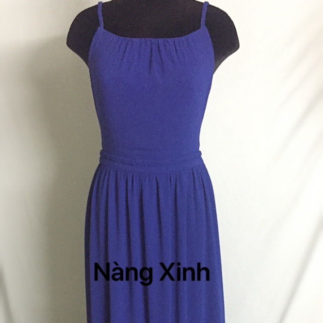 Đầm maxi màu xanh dương