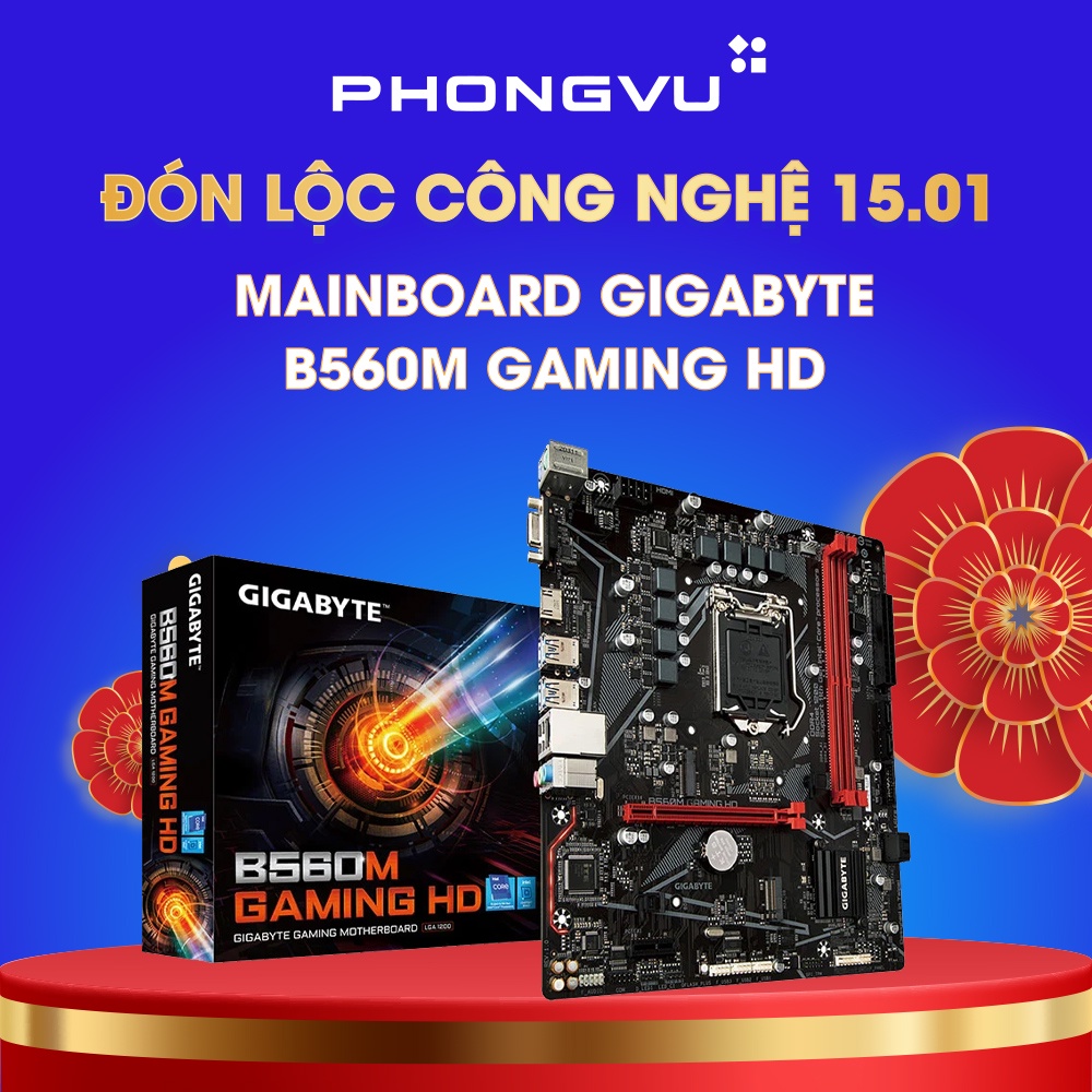 Bo mạch chính/ Mainboard Gigabyte B560M Gaming HD - Bảo hành 36 tháng