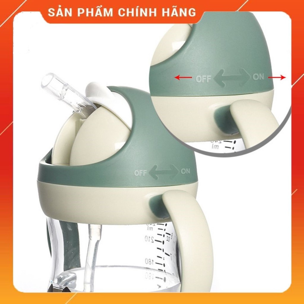 Bình Nước Có Tay Cầm Chính Hãng DILLER Cao Cấp Cho Bé Từ 1 Đến 5 Tuổi Dung Tích 240ml