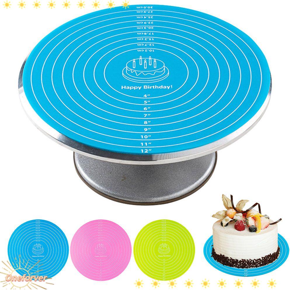 Bàn Xoay Làm Bánh Chịu Nhiệt Độ Cao 12inch Kèm Thước Đo