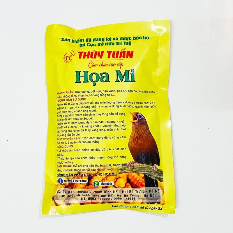 Cám chim họa mi Thúy Tuấn số 2 cao cấp 200 gram - Cám chim mi Thúy Tuấn giá rẻ