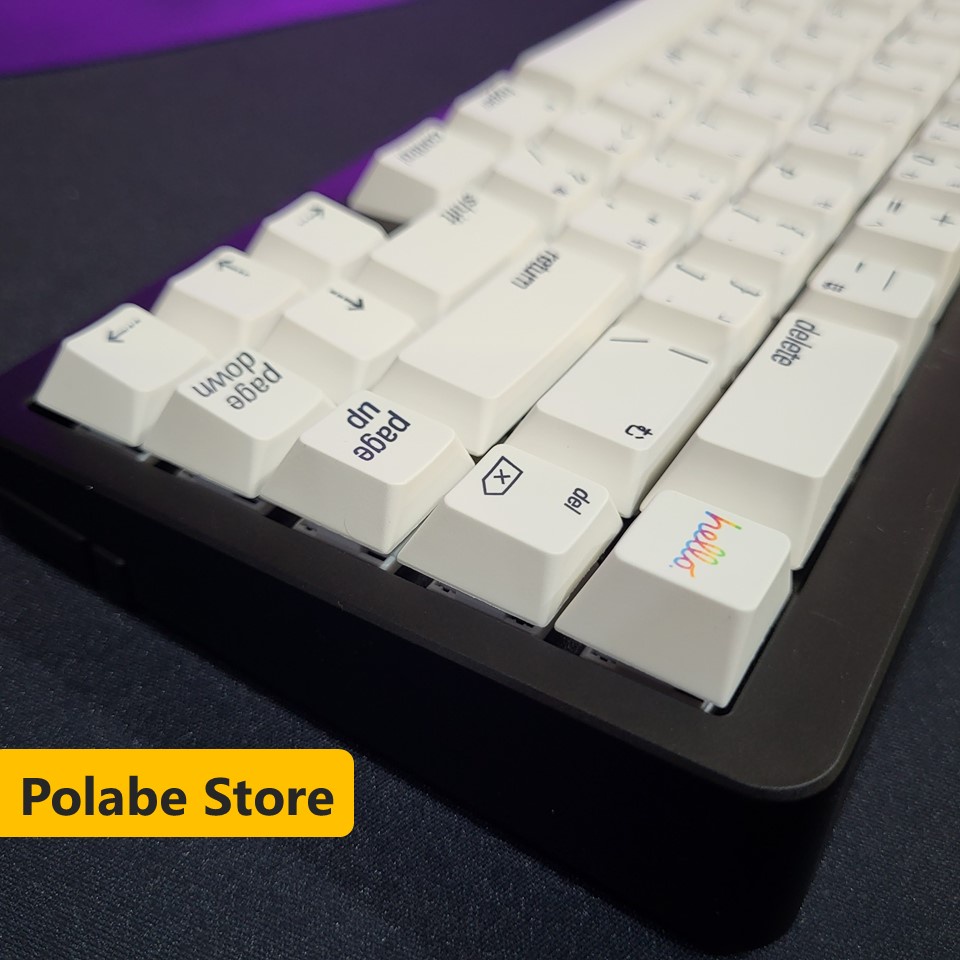 Keycap Apple 2048 Cherry Thick PBT, keycap bàn phím cơ nhiều nút cân nhiều layout - Polabe Store