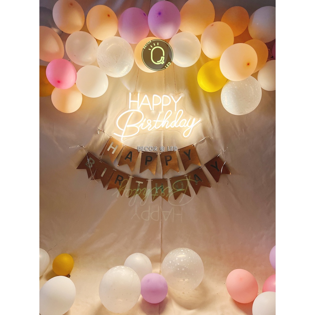 Đèn led Neon uốn chữ Happy Birthday,đèn trang trí sinh nhật,đèn sự kiện.