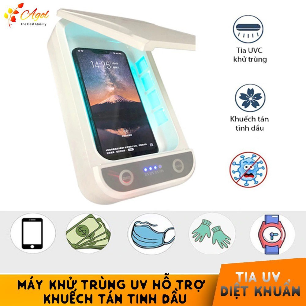 [HCM] Hộp Đèn Khử Trùng Khử Khuẩn Khẩu Trang - Điện Thoại - Vật Dụng Cá Nhân Đồ Gia Dụng Bằng Tia UV - HKT02