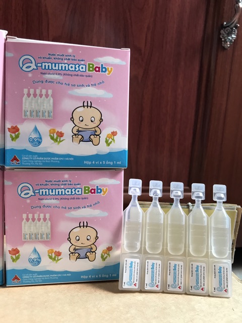 Q-Mumasa nước muối sinh lý vô khuẩn an toàn cho bé