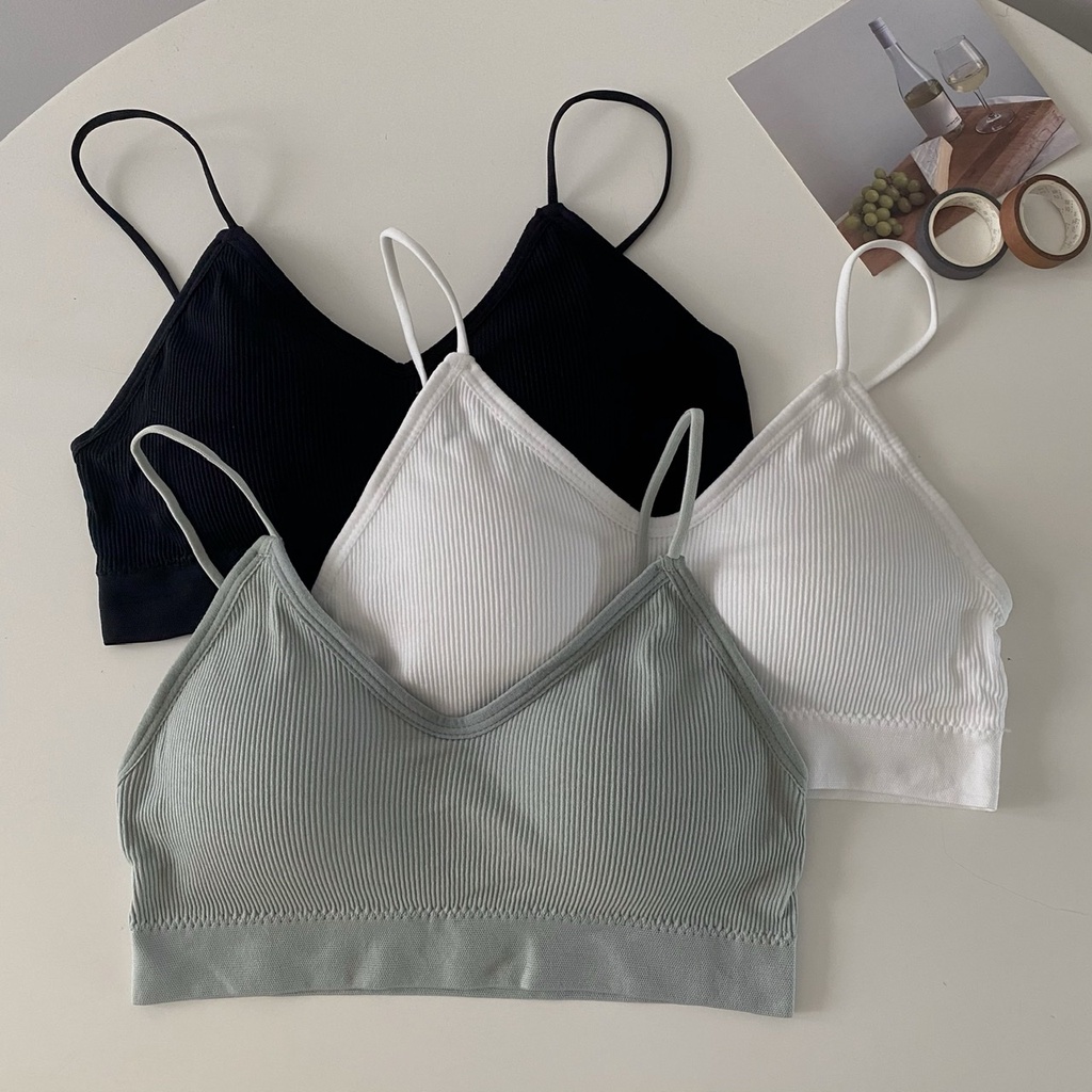 Áo Ngực Không Gọng Dây Đan Chéo Sau Lưng Cho Nữ