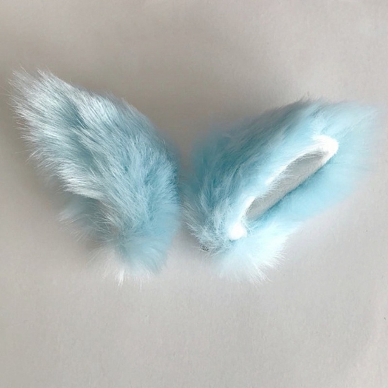 Kẹp Tóc Tai Mèo Phối Lông Nhân Tạo Phong Cách Lolita