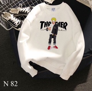 Áo sweater tay dài in hình