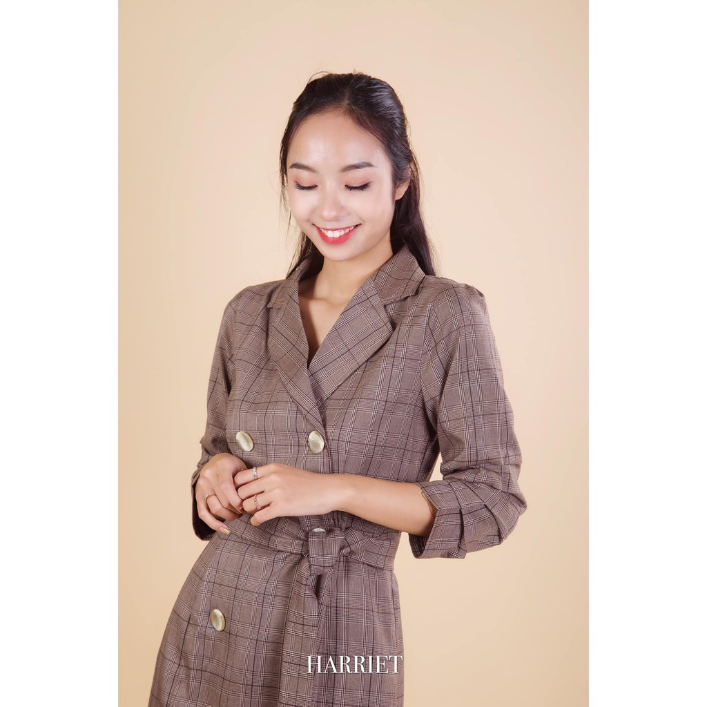 Váy măng tô cổ vest đuôi cá London | BigBuy360 - bigbuy360.vn