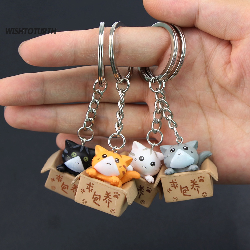 Móc Khóa Hình Mèo Hoạt Hình Đáng Yêu